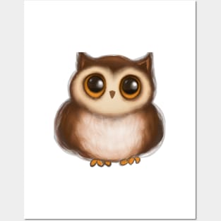 Cute Owl Drawing Posters and Art